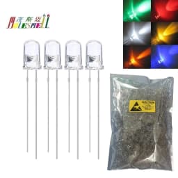 1000pcs 5mm 20000mcd Round Top Red Yellow Blue Green White Orange Water Cear Lens LED Light Lamp Diodes