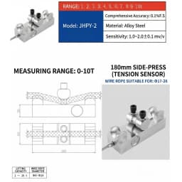 Crane Overload Limiter Sensor, Side Pressure Tension Load Cell 0-10000kg for Elevator Hoist Wire Rope Tension Monitoring System