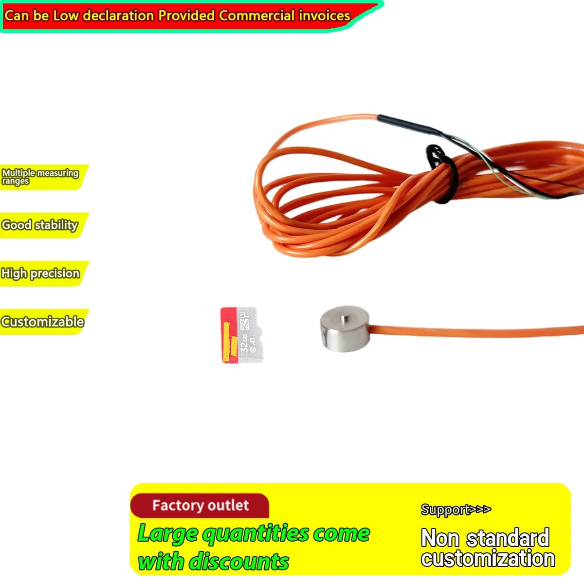 MNM1 Micro Button Load Cell 5-50kg Stainless Steel Mini Weight Sensor 4-Wire Wheatstone Bridge