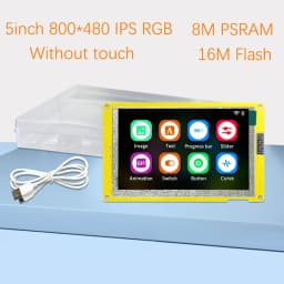 ESP32-S3 HMI 8M PSRAM 16M Flash Arduino LVGL WIFI&Bluetooth 5 " IPS 800*480 Smart Display Screen 5.0 inch RGB LCD TFT Module