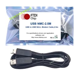 FTDI Spot Genuine USB NMC-2.5m USB Null Modem Cable 2.5m rs232