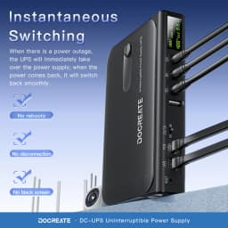 DC1036L 36W Digital Display UPS Uninterruptible Power Supply Anti-Reverse Connection 18650 Home Portable Router 5V9V12V/15V/24V