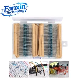 2600-600PCS,130 Values 1/4W 0.25W 1% Metal Film Resistors Assorted Pack Kit Set Lot Resistors Assortment Kits Fixed Resistor