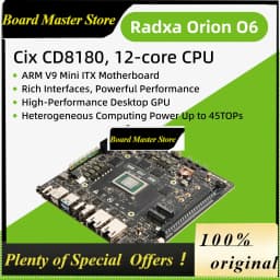 BoMaSRadxa Orion O6, World's First Open Arm V9 Mini Itx Motherboard, 12-core Cpu, 28.8tops Npu, Lpddr5 And Pcie Gen4 16-lane