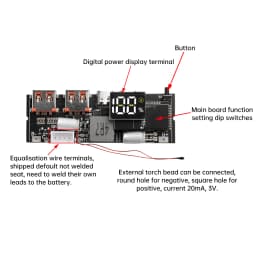 65W 100W DIY Power Bank Motherboard Dual Type-C Bidirectional Fast Charging PD3.1 PPS SCP VOOC MPPT Solar Charger Board 3S 4S 5S