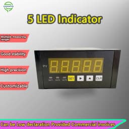 S Beam S-Type Tension Compression Load Cell Dynamometer Set for Pull/Press Force Measurement, High Brightness 5-Digit Indicator