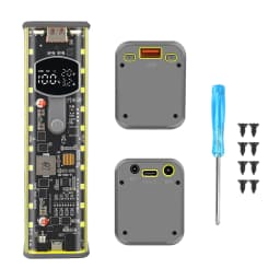 PD65W Power Bank Case Super Fast Charging Transparent Power Bank Shell 8x18650 Battery Box Welding Free for Outdoor Light Type-C