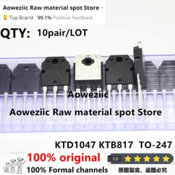 Aoweziic 2021+ 100% New Imported Original KTD1047 KTB817 D1047 B817 2SD1047 2SB817 TO-247 Power Amplifier Transistor