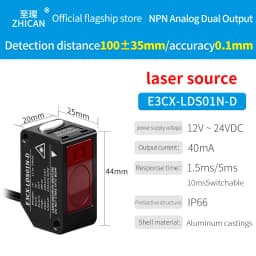 ZHICAN E3CX High Precision Laser Displacement Sensor Compatible with Panasonic HG-C Analog Output RS485 Distance Measurement