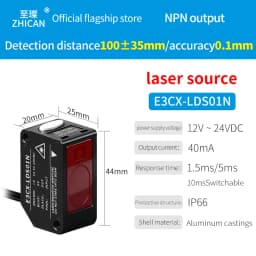ZHICAN E3CX High Precision Laser Displacement Sensor Compatible with Panasonic HG-C Analog Output RS485 Distance Measurement