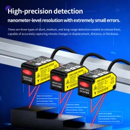 ZHICAN E3CX High Precision Laser Displacement Sensor Compatible with Panasonic HG-C Analog Output RS485 Distance Measurement