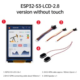 ESP32-S3-Touch-LCD-2.8B with touch 480×640 resolution display IPS capacitive screen WIFI Bluetooth development board Type C