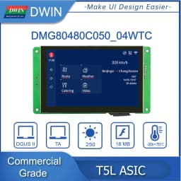 DWIN 5 Inch 800*480 for Arduino Nano Display RS232/TTL HMI Touch Panel ESP32 Screen,LCD Module UART TFT Monitor DMG80480C050_04W