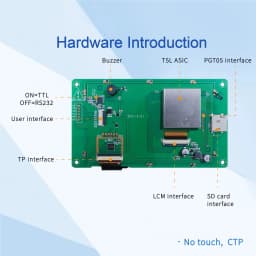 DWIN 5 Inch 800*480 for Arduino Nano Display RS232/TTL HMI Touch Panel ESP32 Screen,LCD Module UART TFT Monitor DMG80480C050_04W