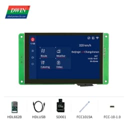 DWIN 5 Inch 800*480 for Arduino Nano Display RS232/TTL HMI Touch Panel ESP32 Screen,LCD Module UART TFT Monitor DMG80480C050_04W