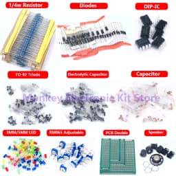 1818PCS Common Capacitors Resistors Capacitors T0-92 LED Transistors PCB Board DIP-IC RM065 diodes Electronic Components Kit