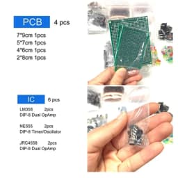 1818PCS Common Capacitors Resistors Capacitors T0-92 LED Transistors PCB Board DIP-IC RM065 diodes Electronic Components Kit
