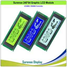 24064 240*64 Graphic Matrix LCD Module Display Screen UCi6963 RA6963 SAP1024B T6963C Controller Yellow Green Blue LED Backlight