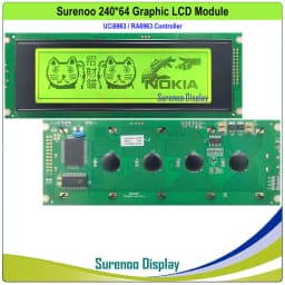 24064 240*64 Graphic Matrix LCD Module Display Screen UCi6963 RA6963 SAP1024B T6963C Controller Yellow Green Blue LED Backlight