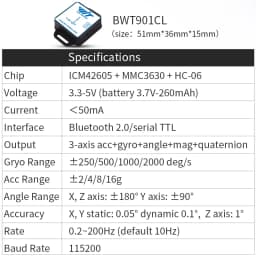 WT9011DCL WT901BLECL Bluetooth-compatible BLE5.0 9 6 Axis Sensor Tilt Angle Inclinometer Acceleration Gyro MPU6050