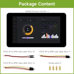 Waveshare ESP32-S3 7.0 inch 1024x600 LCD Development Board ESP32 Display Touchscreen LVGL GUI for Arduino IDE ESP-IDF PlatformIO