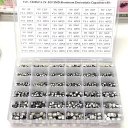 1500pcs 1UF-1000UF 6.3V-50V SMD Aluminum Electrolytic Capacitors Kit SMD Sample Box