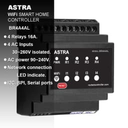 Basic Smart Home Controller. WiFi, Bluetooth. Input/Output. TASMOTA Firmware. MQTT Protocol. Compatible Home Assistant. ESP32