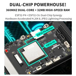 ESP32P4/C6 All-in-One Dev Board: 4.3-inch 480×800 IPS Touchscreen, Camera & Enclosure