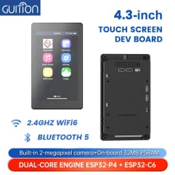 ESP32P4/C6 All-in-One Dev Board: 4.3-inch 480×800 IPS Touchscreen, Camera & Enclosure