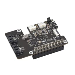 Waveshare PCIe TO 2-CH SATA HAT+ Raspberry Pi 5 PCIe to SATA Expansion Board with EEPROM HAT+