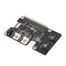 Waveshare PCIe TO 2-CH SATA HAT+ Raspberry Pi 5 PCIe to SATA Expansion Board with EEPROM HAT+