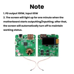 100W Fast Charging Module PD Quick Charge Power Bank Mainboard with TFT Color Display for DIY Portable Charger