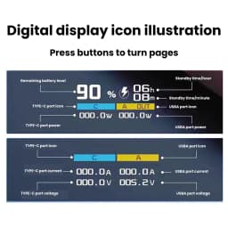 100W Fast Charging Module PD Quick Charge Power Bank Mainboard with TFT Color Display for DIY Portable Charger