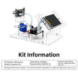 Ultrasonic Radar Scanner Sensor Module DC 5V DIY Kit HXFB Graphical Program Support Arduino Distance Detection for Student Learn