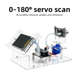 Ultrasonic Radar Scanner Sensor Module DC 5V DIY Kit HXFB Graphical Program Support Arduino Distance Detection for Student Learn