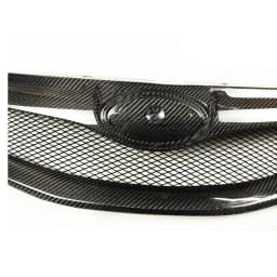 Racing Grills For Subaru Impreza WRX STi 2008 2009 2010 2011 Front Grille Real Carbon Fiber Car Upper Bumper Hood Mesh Grid Kit