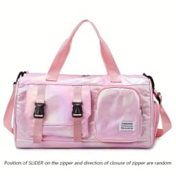 Large Capacity Women'S Nylon Travel Duffel Bag,Weekender Gym Tote with Shoe Compartment, Versatile Sports & Fitness Carry-On