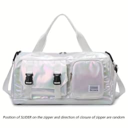 Large Capacity Women'S Nylon Travel Duffel Bag,Weekender Gym Tote with Shoe Compartment, Versatile Sports & Fitness Carry-On