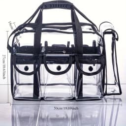 PVC Transparent Cosmetic Bag Waterproof Large Capacity Travel Organizer Multifunctional Beach Swimming Storage Shoulder Tote