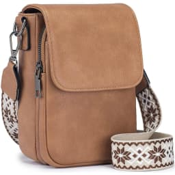 Fashionable New Retro Pu Leather Women's Wide Shoulder Strap Single Shoulder Crossbody Bag with Lid Small Square Bag
