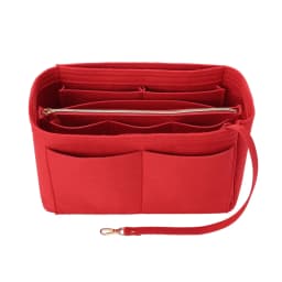 Felt Purse Organizer Insert - Travel Tote Bag Divider with Zipper, Handbag Insert for Longchamp, Neverfull, Speedy & More