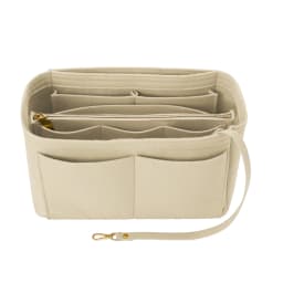 Felt Purse Organizer Insert - Travel Tote Bag Divider with Zipper, Handbag Insert for Longchamp, Neverfull, Speedy & More