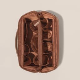 Fold-Down Travel Makeup Bag Waterproof Large Toiletry Bag Hanging Cosmetic Organizer with No-Spill Compartments for Makeup Use