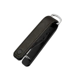 Portable Multi-function Leather Key Case Aluminum Key Organizer Clip Durable Pocket Keychain Holder for Standard Keys