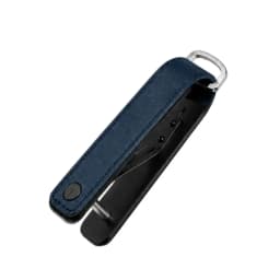 Portable Multi-function Leather Key Case Aluminum Key Organizer Clip Durable Pocket Keychain Holder for Standard Keys