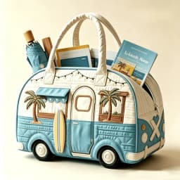 New 9 Styles Bus-Shaped Quilted Duffle Bag Large Capacity 3D Quilting Craft Travel Duffel Bag Tote Bags Short-distance Handbag