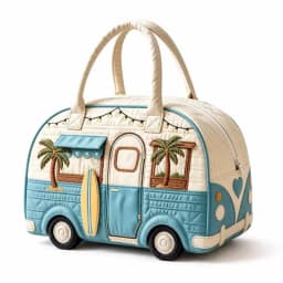 New 9 Styles Bus-Shaped Quilted Duffle Bag Large Capacity 3D Quilting Craft Travel Duffel Bag Tote Bags Short-distance Handbag