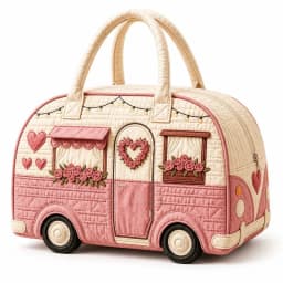 New 9 Styles Bus-Shaped Quilted Duffle Bag Large Capacity 3D Quilting Craft Travel Duffel Bag Tote Bags Short-distance Handbag