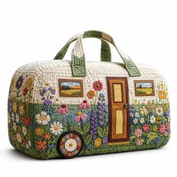 New 9 Styles Bus-Shaped Quilted Duffle Bag Large Capacity 3D Quilting Craft Travel Duffel Bag Tote Bags Short-distance Handbag