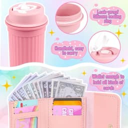Funny Play Purse for Girls Princess Gifts Play Purse Set Top Handle Bag Cell Phone/Makeup/Water Bottle Christmas Birthday Gift
